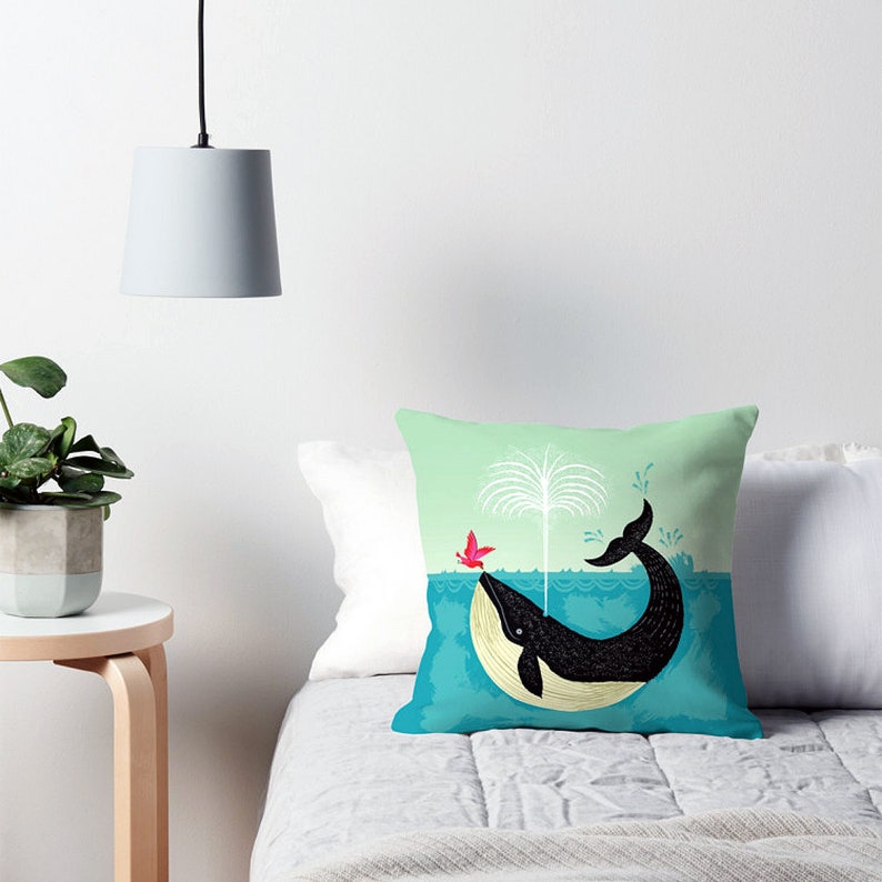 The Bird and The Whale cushion cover / throw pillow cover including insert by Oliver Lake image 4