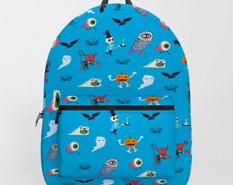 The Halloween Parade - Backpack - Back Pack - Standard size - by Oliver Lake - iOTA iLLUSTRATiON
