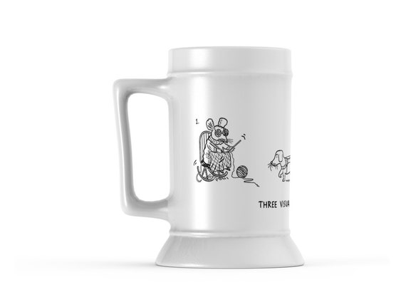 Three Visually Impaired Mice, Beer Stein Mug, Tankard by Oliver Lake