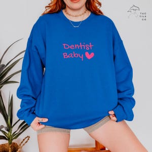 Dentist Embroidered Sweatshirt, Dental Student Crewneck, Orthodontist & Hygienist Gift Sweater, Future Dentist Pullover, Gildan 18000™
