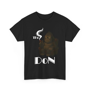 The Don Gorilla Shirt, Funny Mafia Boss Graphic Tee, Unisex Cotton T-Shirt, Mobster Animal Parody, Cool Sarcastic Outfit