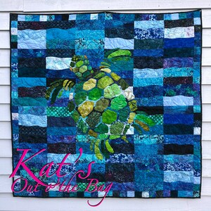 Sea Turtle Quilt Sea turtle Blanket Custom Turtle Quilt Sea Turtles Quilt Sea Turtle Throw image 3