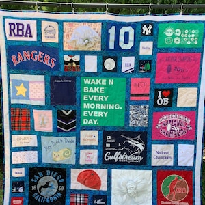 T-Shirt Quilt made from band or concert tees, custom made