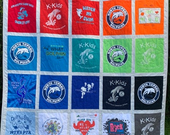 T-shirt Quilt, memory quilt, quilt made from tshirts