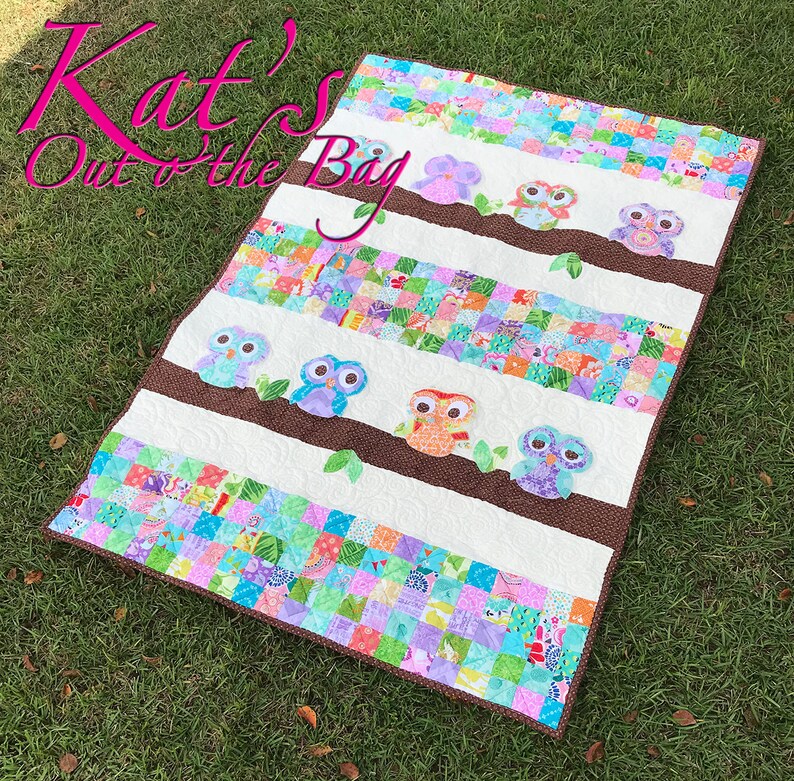 Patchwork Owl Quilted Blanket NCU0NT053
