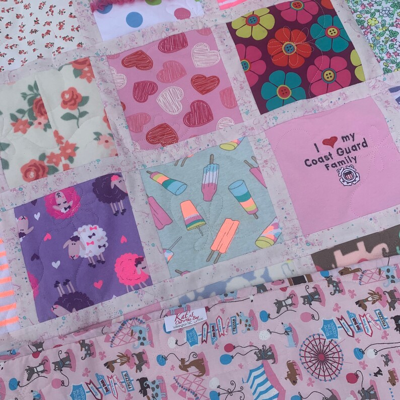 Baby Clothes Quilt Blanket Quilt Made From Your Child's Etsy