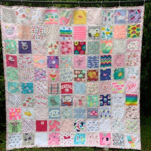 Baby Clothes Quilt Blanket - quilt made from your child&#39;s clothing, custom made