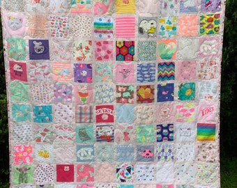 Baby Clothes Quilt Blanket - quilt made from your child's clothing, custom made