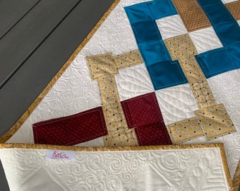 Necktie Memory Quilt Table Runner: Memorial Keepsake