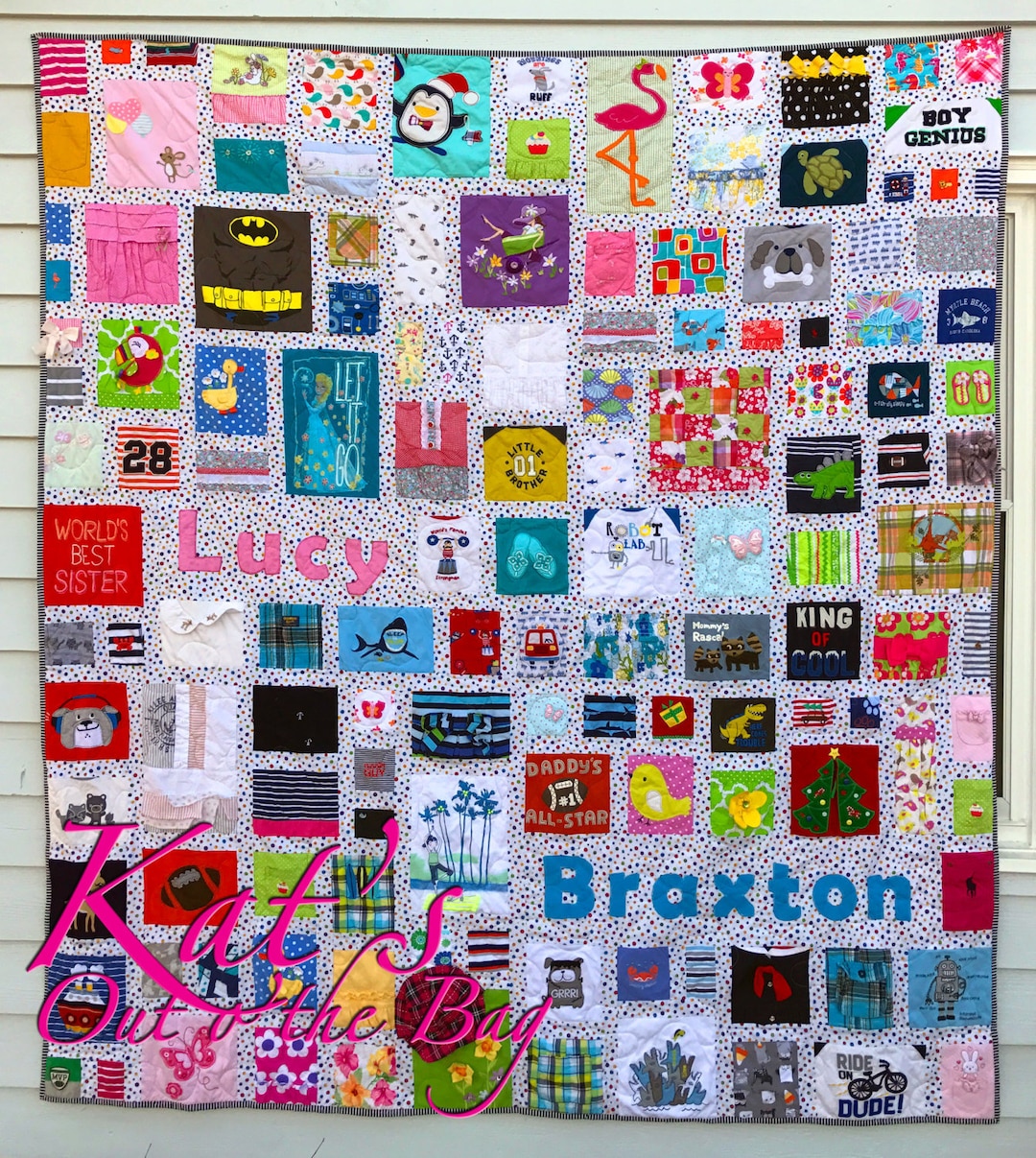 Baby Clothes Quilt | First Year Clothes Quilt | MEMORY QUILT | Keepsake ...