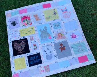 Baby Clothes Quilt- made from girl's clothing, custom made
