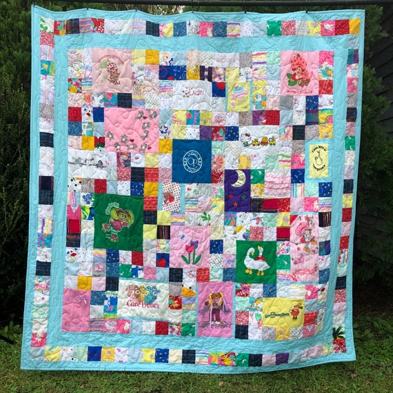 Baby clothes quilt Quilt made from baby clothes Baby memory