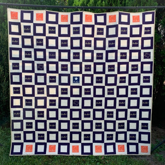 Crown Royal Quilt Blanket Keepsake Throw Made From Your Etsy