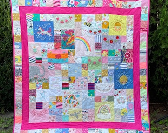 Custom Baby Clothes Memory Quilt: Keepsake Blanket