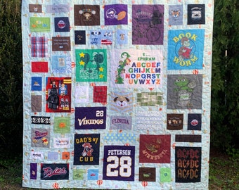 Memory Quilt With Children's Clothes Keepsake Memorial | Etsy