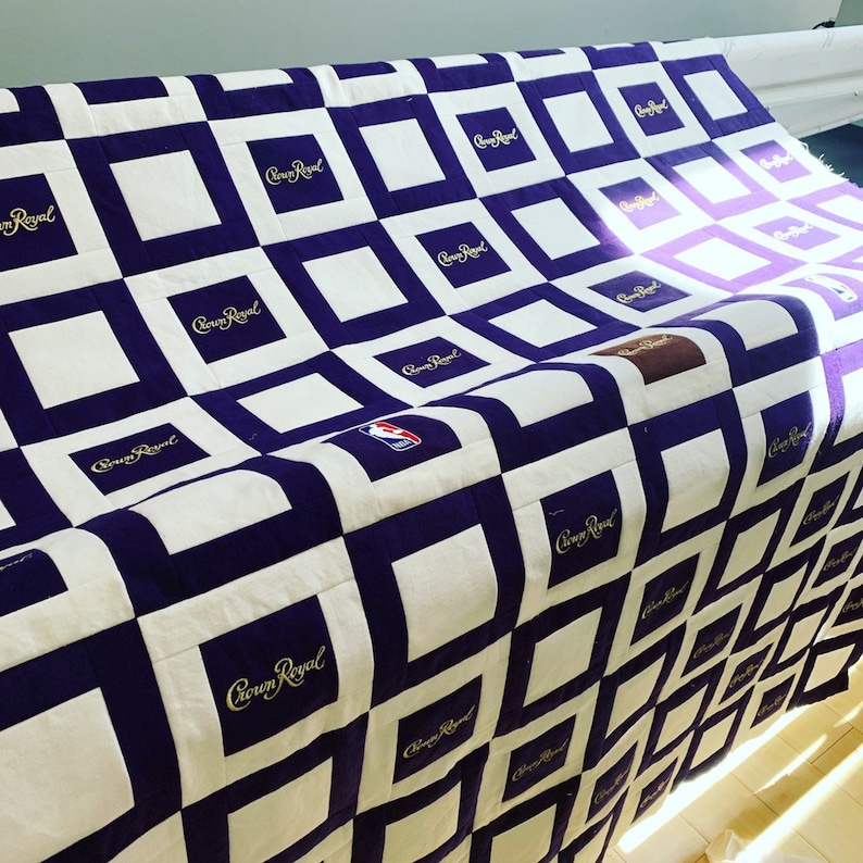 Crown Royal Quilt Blanket or Throw Made From Your Collection Etsy
