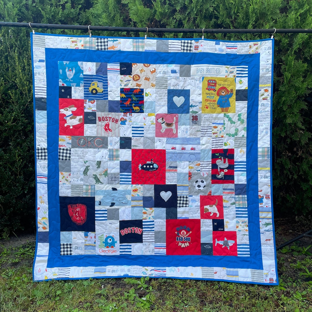 Baby Clothes Quilt, Quilt Made From Baby Clothes, Baby Memory Quilt