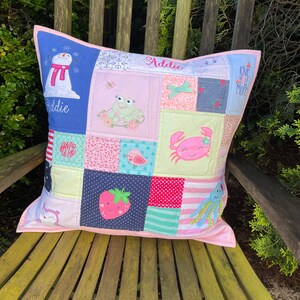 Memory Pillow Case or Sham made from baby items, custom made to order