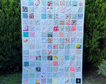 Baby Clothes Quilt | MEMORY QUILT | First Year Clothes Quilt | Keepsake Quilt | Custom Made-to-Order Quilt made from baby clothes