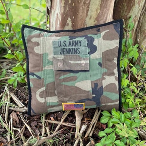 Memory Pillow Sham made from a military uniform