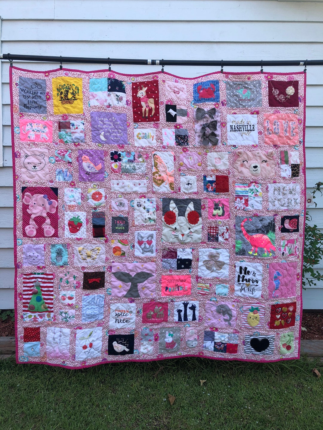 Memory Quilt With Children s Clothes Keepsake Memorial Baby Clothes and Outfits Custom Handmade Etsy Ireland