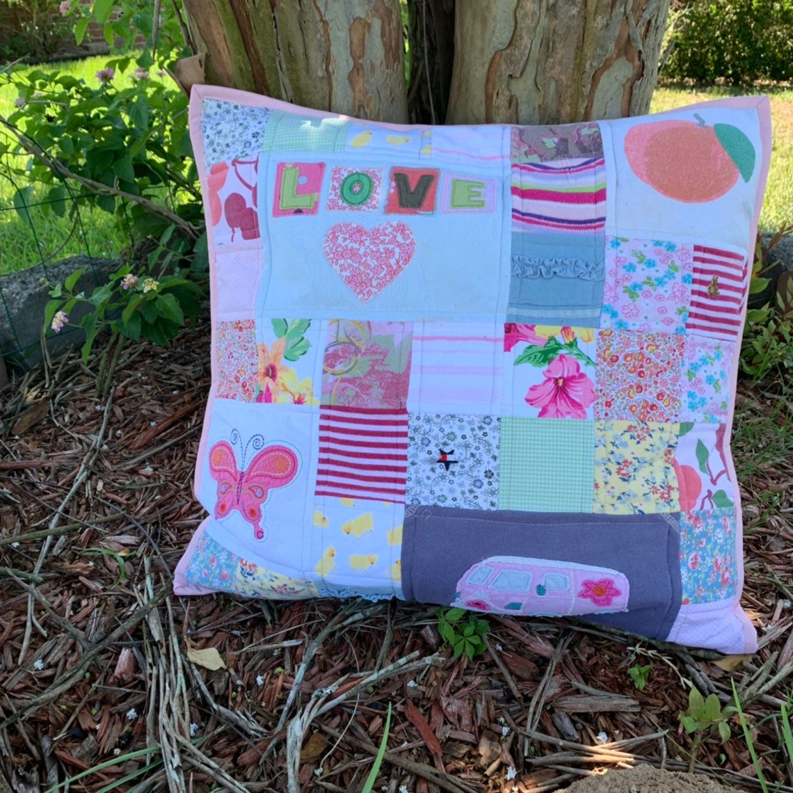 Memory Pillow Case or Sham made from baby items custom made Etsy
