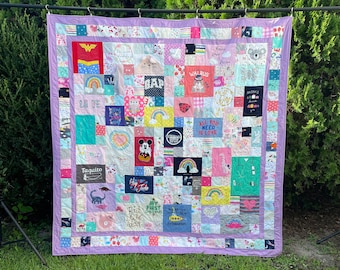 Baby Clothes Memory Quilt: Custom Keepsake Blanket