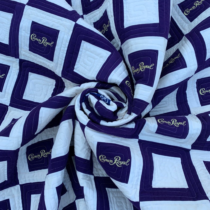 Crown Royal Quilt Blanket Keepsake Throw Made From Your Etsy