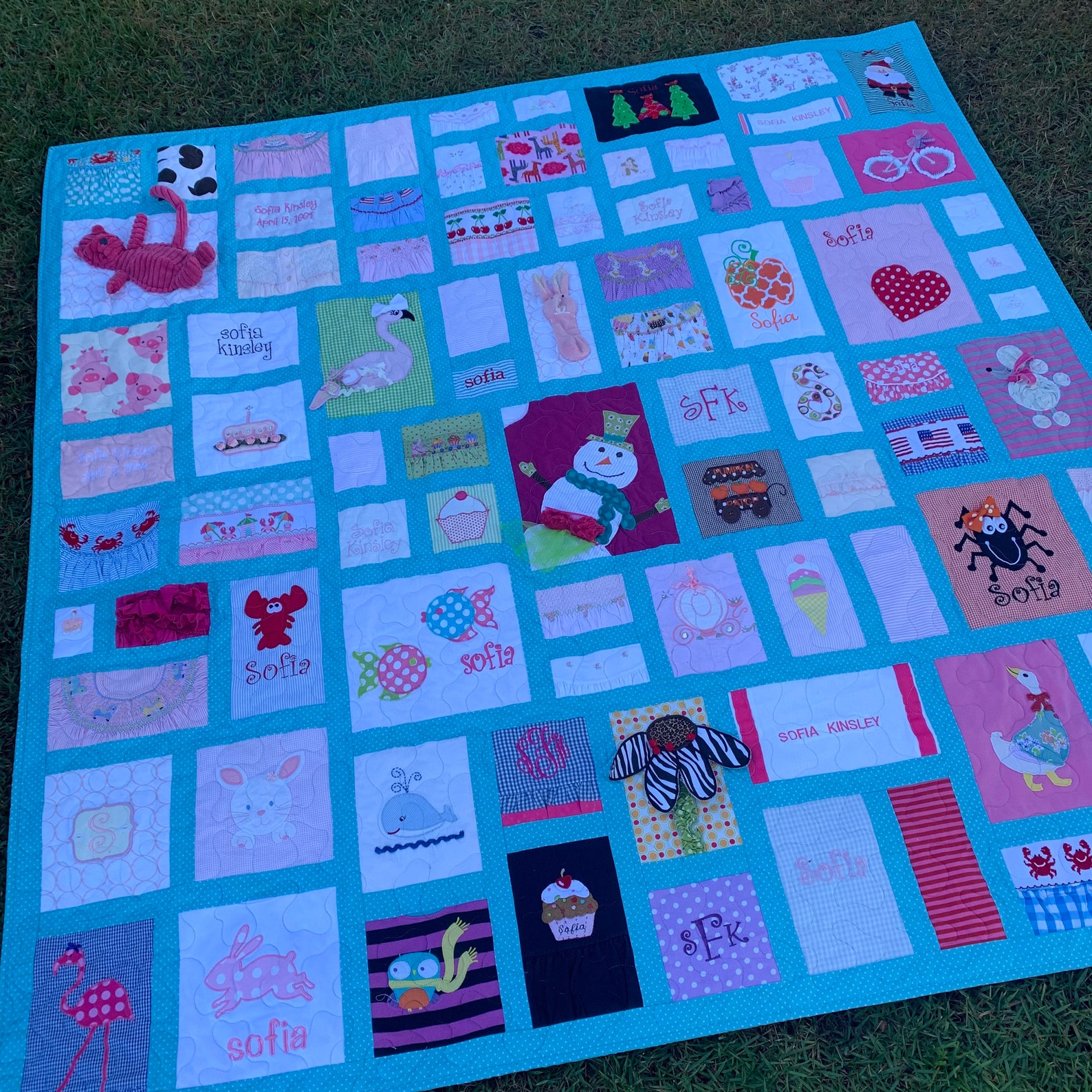 Baby Clothes Quilt MEMORY QUILT First Year Clothes Quilt | Etsy