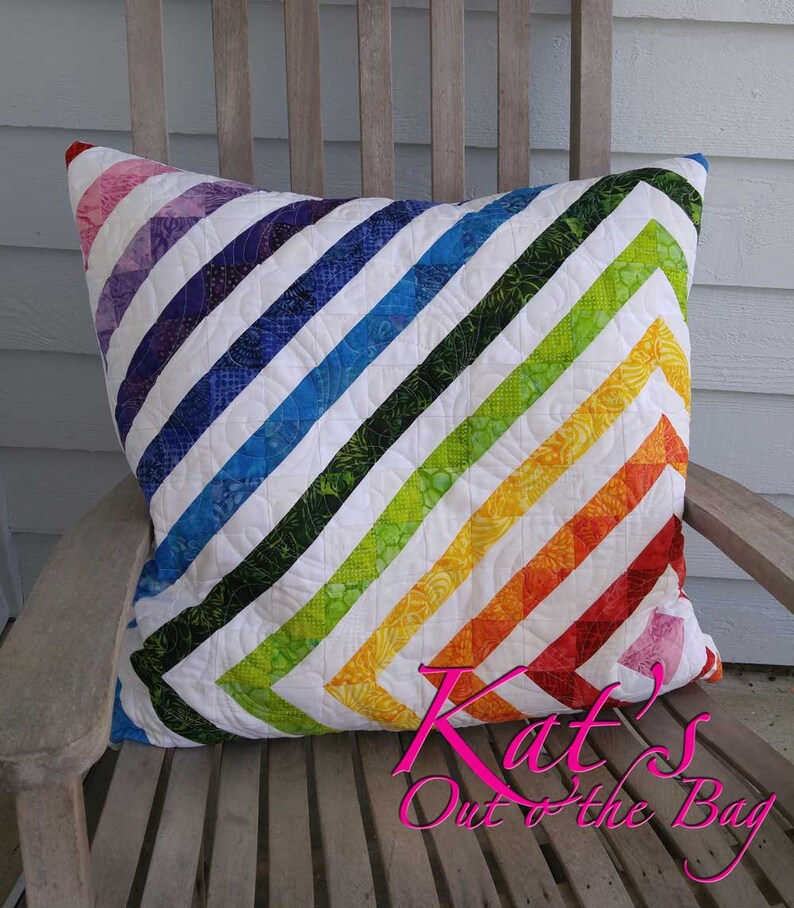 24 Rainbow Pillow Sham Quilted Pillows Custom Made Etsy