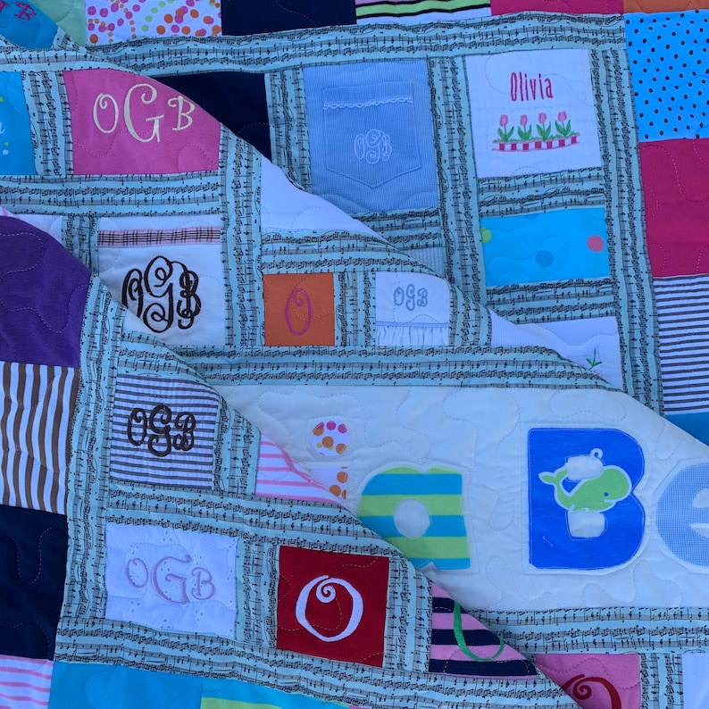 Baby Clothes Quilt Made With Your Choice of Fabric Keepsake Etsy