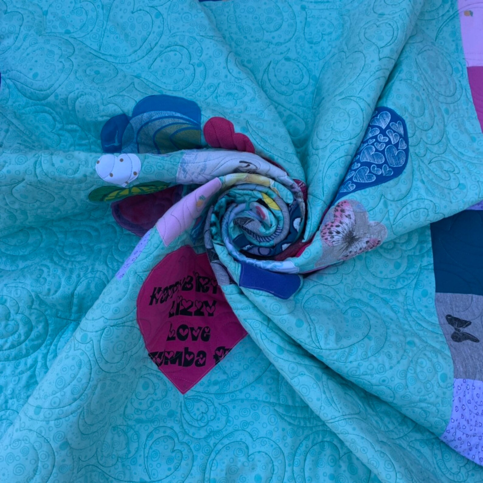 Baby Clothes Quilt Shaped Like a Heart Heart Memory Quilt Etsy