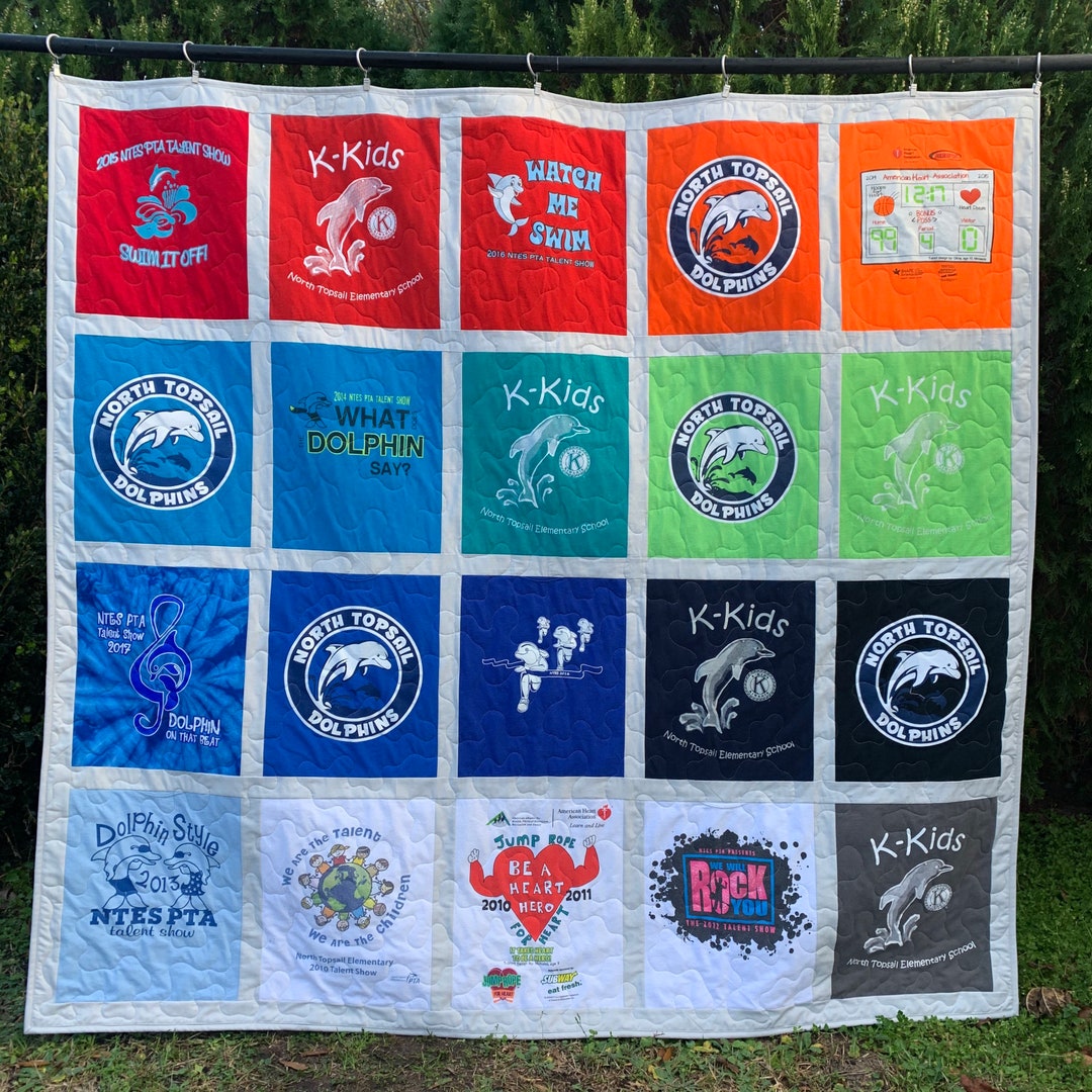 Tshirt Quilt Memory Quilt Quilt Made From Tshirts Etsy