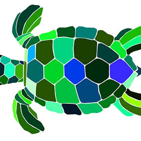 Sea Turtle Applique template or pattern - NO INSTRUCTIONS