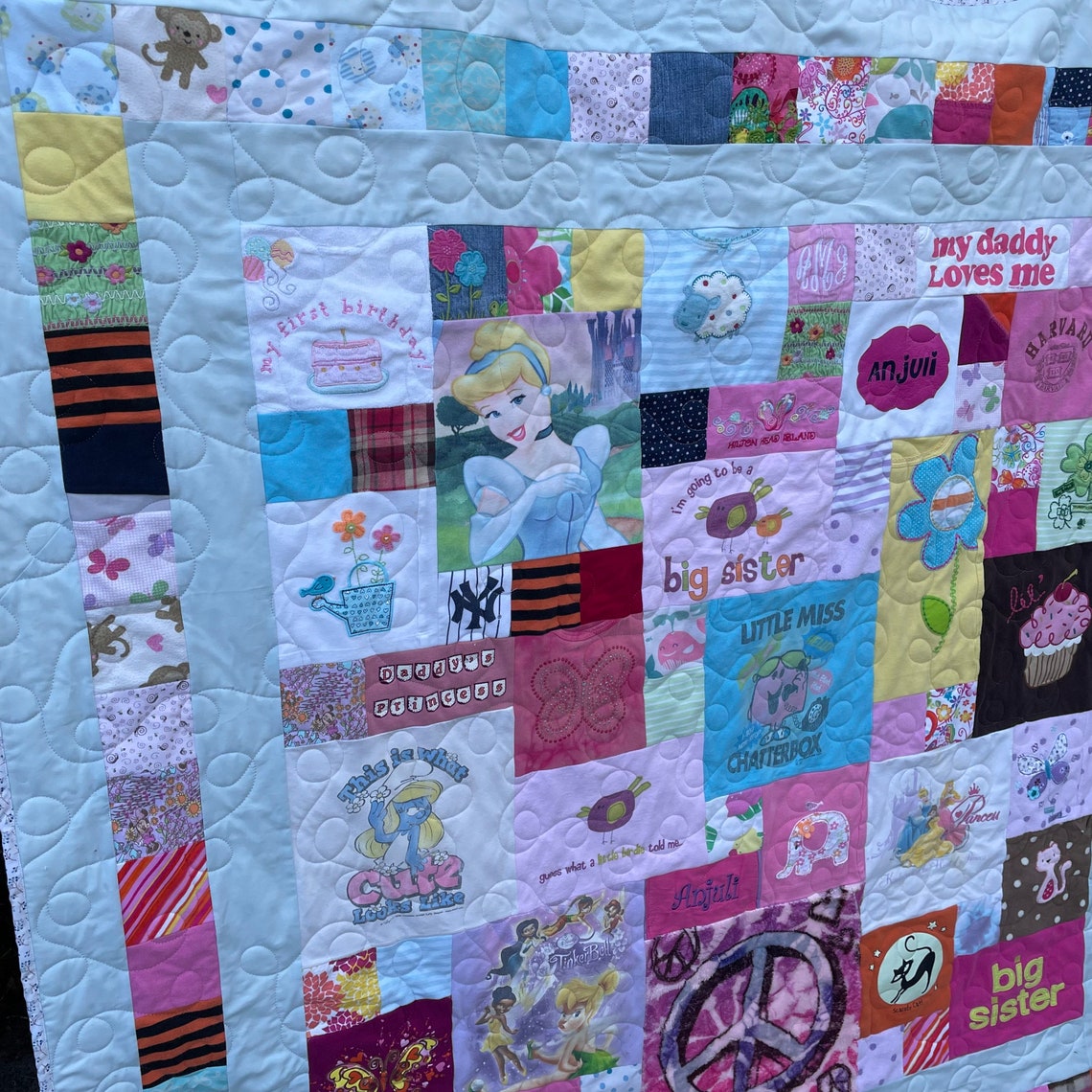 Baby Clothes Quilt Quilt Made From Baby Clothes Baby Memory Etsy