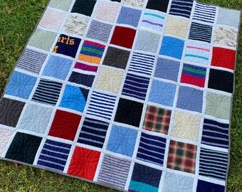 Memory Quilts made with loved ones clothing, tshirts, and tees