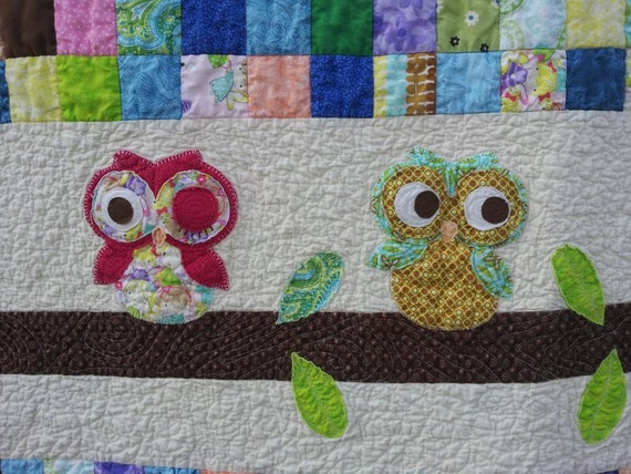 Owl baby quilt hotsell