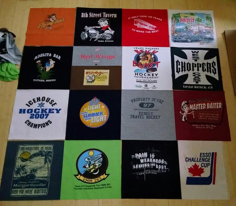 Tshirt Quilt With a Sports Theme Memory Tee Shirt Quilt Etsy