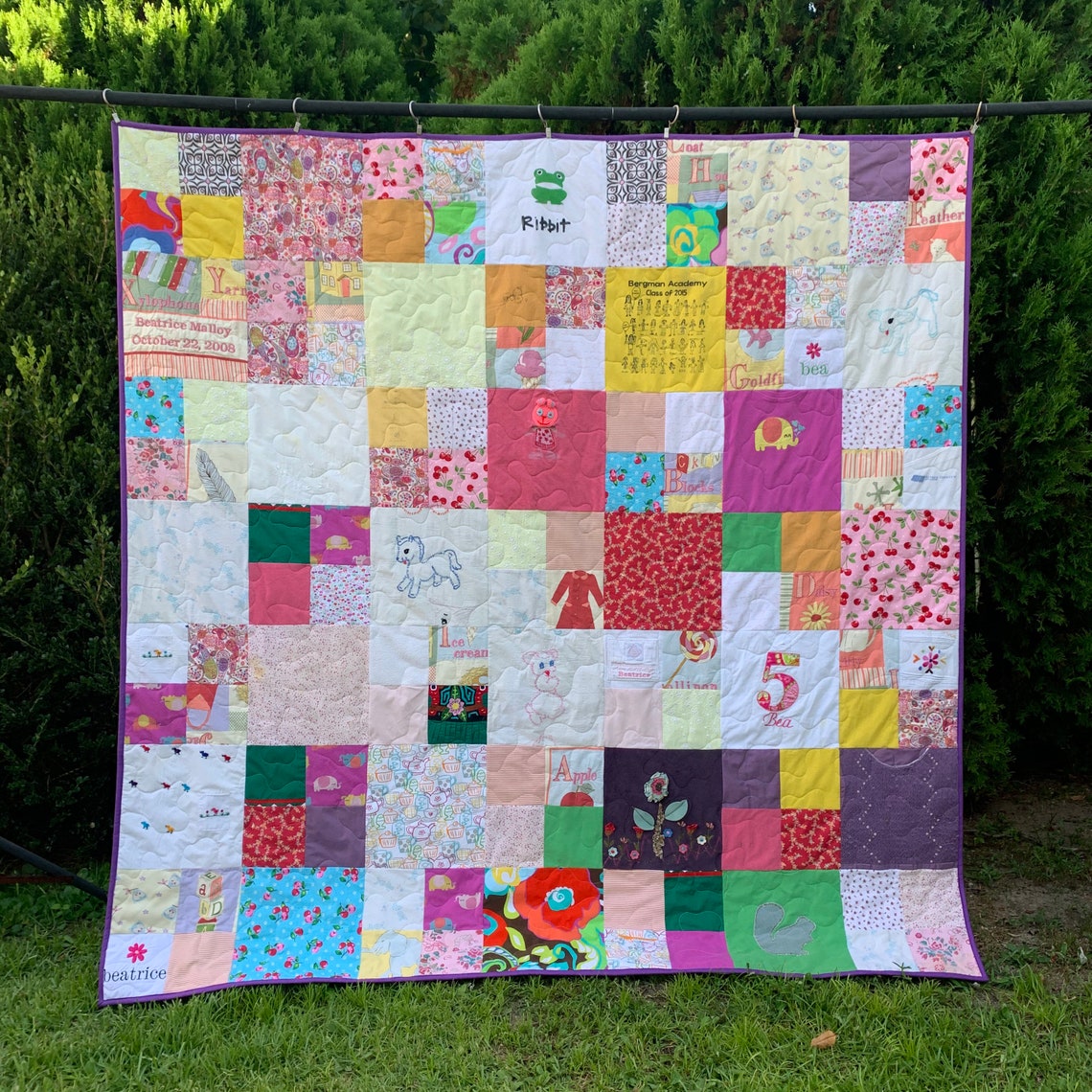 Baby Clothes Quilt Made From Your Child's Clothing Etsy