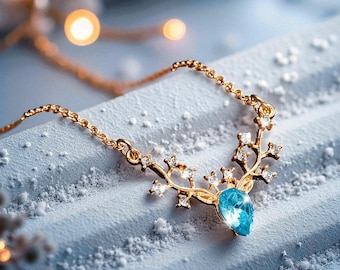 Christmas Magic Deer Shaped Necklace For Women | Christmas Gift For Women | Christmas Jewelry | Unique Deer Shaped Necklace For Women