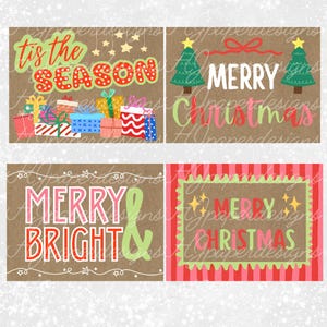 Weihnachten Banner Vorlage | bearbeitbare Banner Vorlage | bunte Weihnachten | 4 Designs | DIGITALER DOWNLOAD