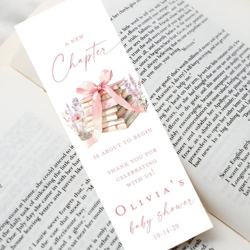 Baby Shower Bookmark - Etsy