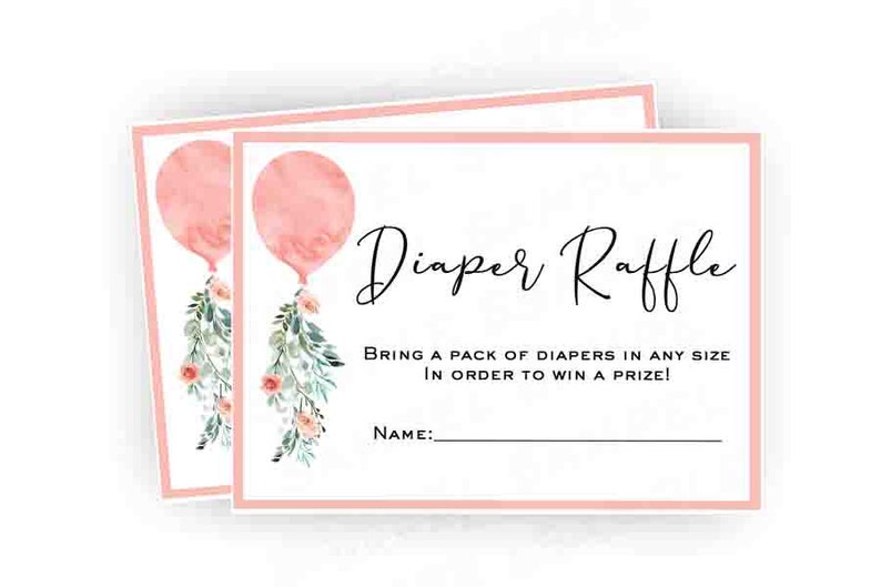 Drive by baby shower diaper raffle tickets Drive through baby Etsy
