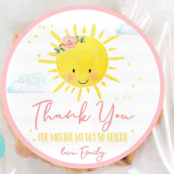 Editable Sunshine party stickers printable You are my sunshine birthday party decorations Sunshine baby shower favor tags Instant download