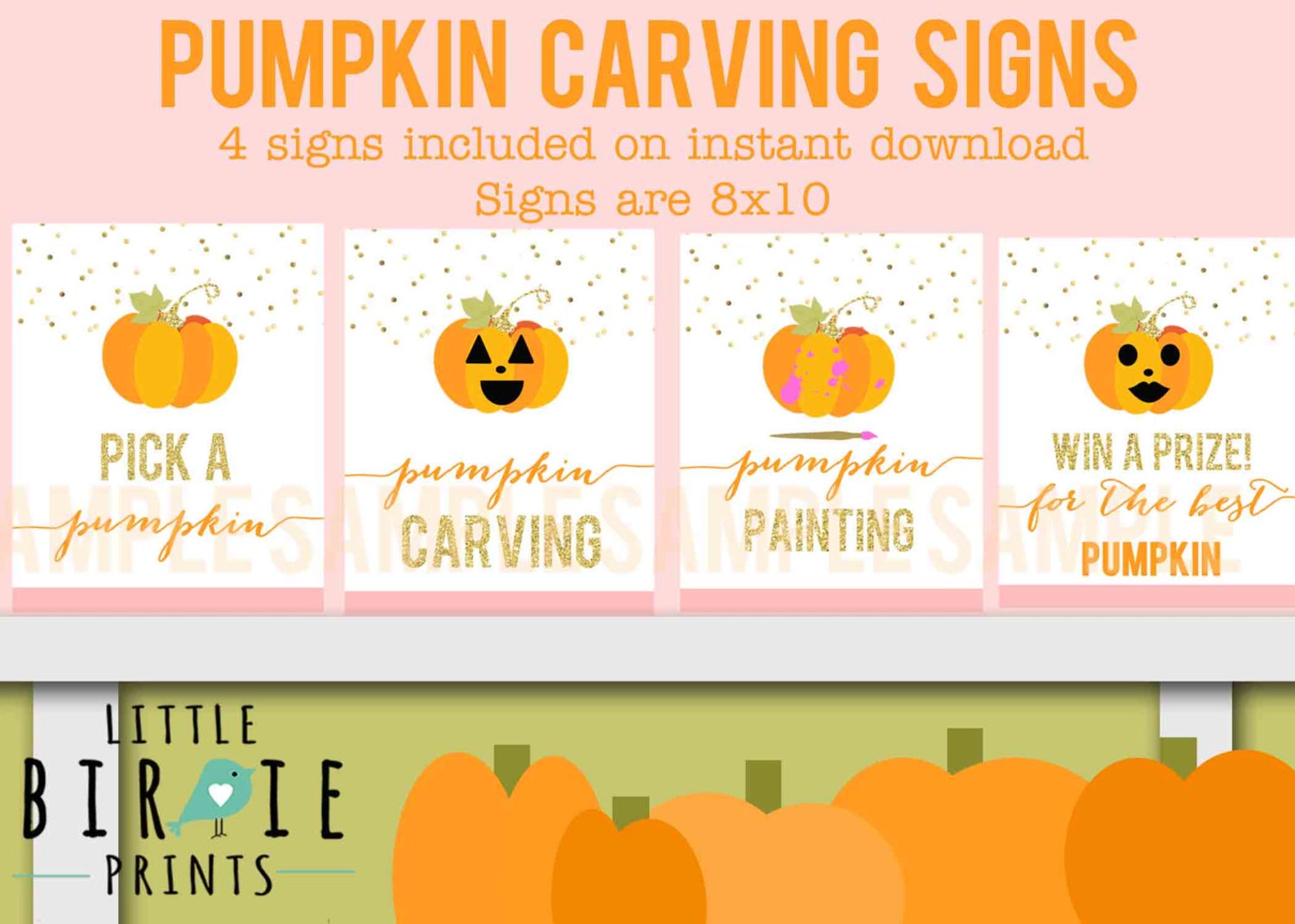 Pumpkin First Birthday Printables Monthly Photo Banner Month | Etsy