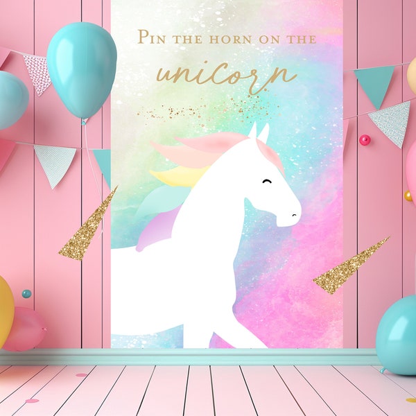 Pin the Horn on the Unicorn - Etsy
