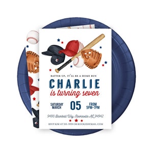 Editable Baseball Birthday Party Invitation Any Age, Baseball Party ...