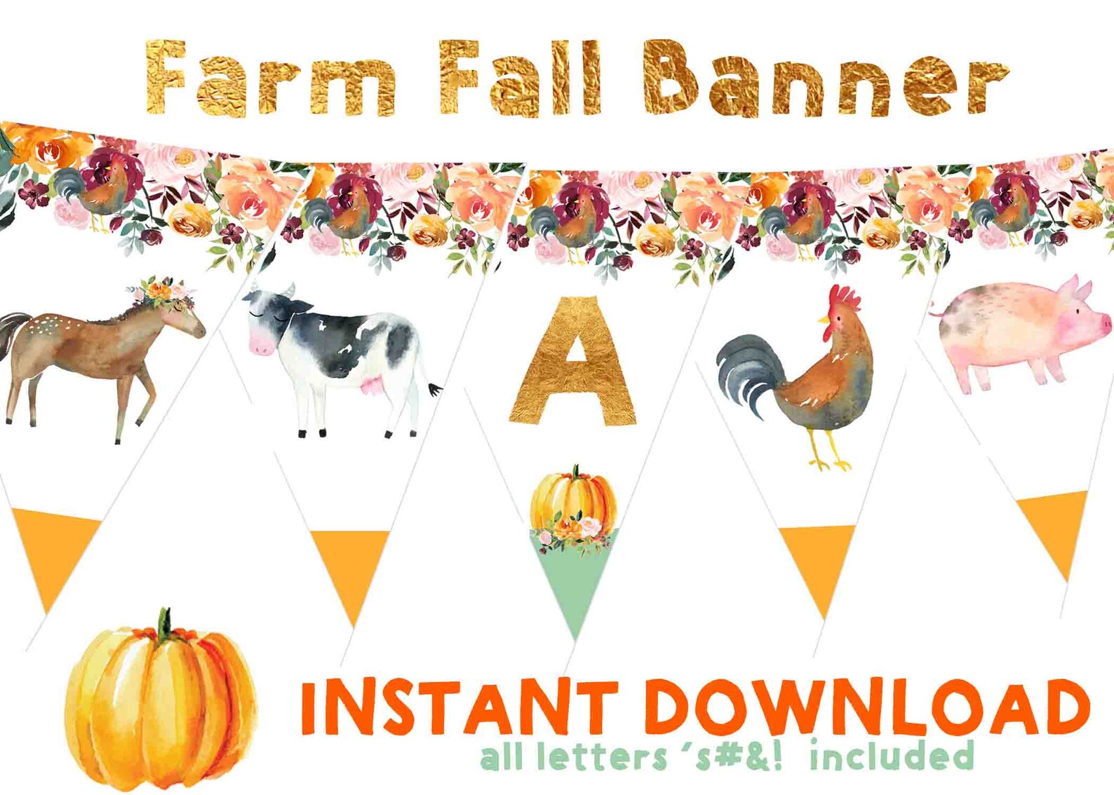 Pumpkin FARM Birthday Party Invitation Fall Farm Birthday Etsy