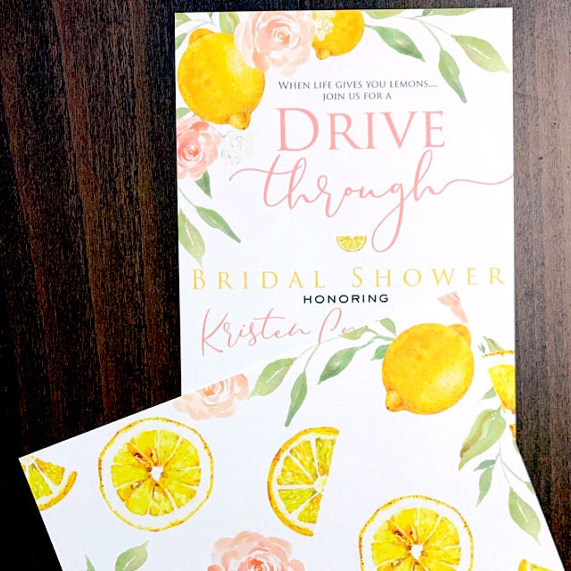 DRIVE THROUGH Bridal Shower Lemon Bridal Shower Quarantine Etsy