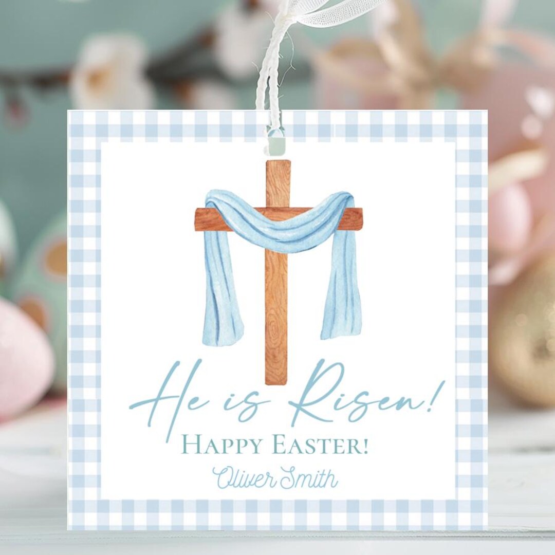 Easter Gift Tags He is Risen Christian Easter Gift Tag Teacher ...